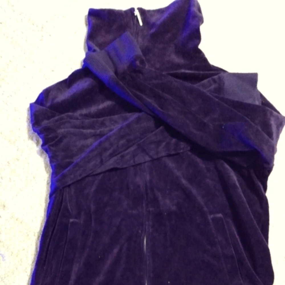 Purple XL velvet zip tracksuit Jones New York Sports